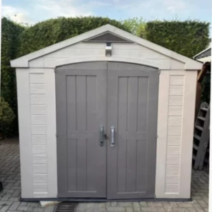 Keter factor 88 tuinhuis-256,5 x 255 x 243 cm—creme -grijs kunststof—marge (SKU: 170.0001.1DIVMP)